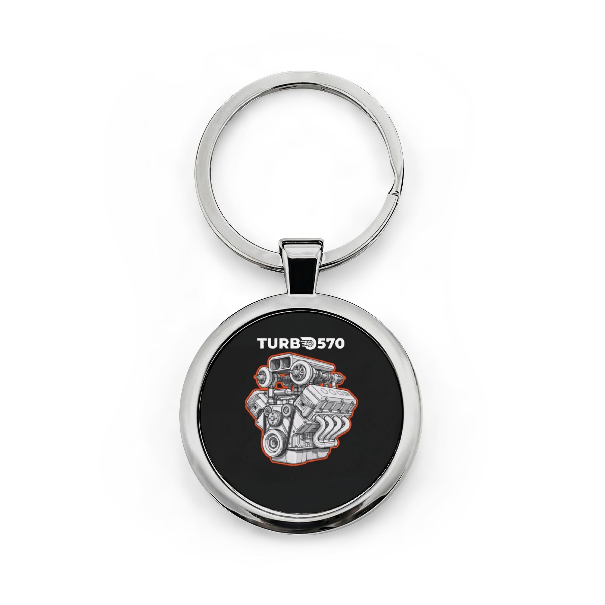 Engine Stainless Steel Keychain - Turbo570