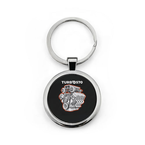 Engine Stainless Steel Keychain - Turbo570
